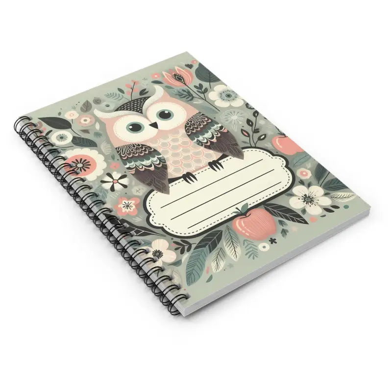 Enchanting Spiral Notebook with Pastel Flowers and Ruled Lines - one Size Paper Products