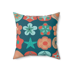 Polyester Square Pillow - Colorful Geometrical Pattern - Dipaliz - 18’’ × - Throw Pillows