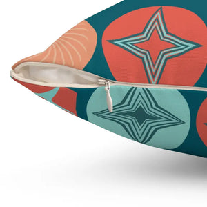 Polyester Square Pillow - Colorful Geometrical Pattern - Dipaliz - Throw Pillows