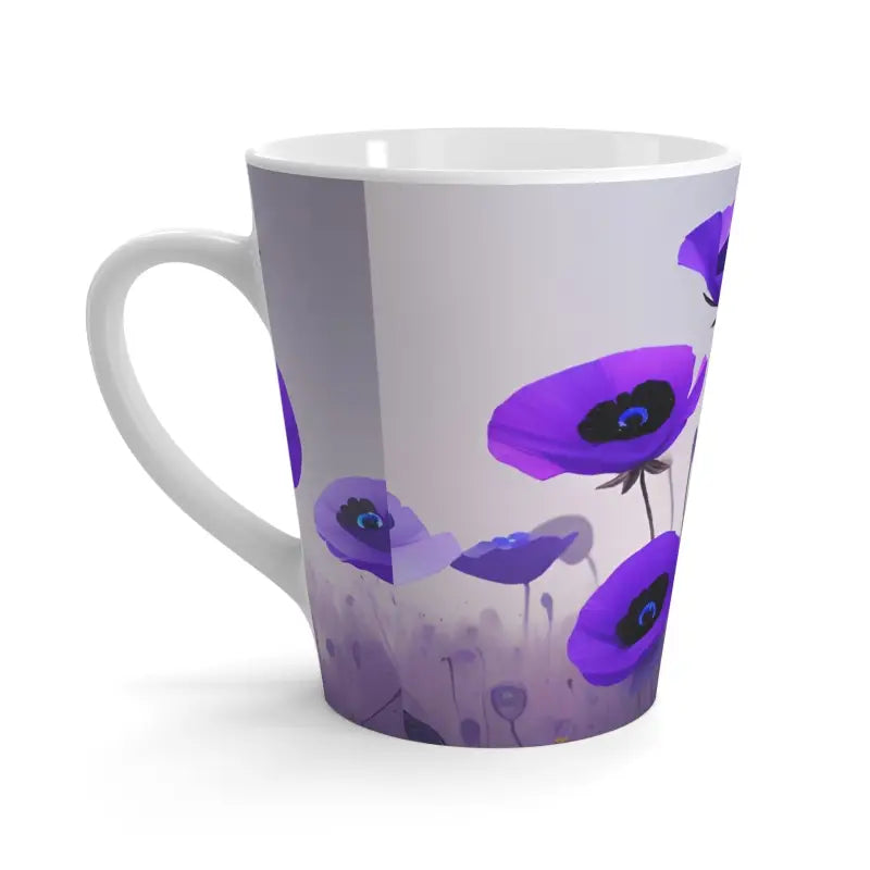 Energize your Morning with a Purple Poppy Latte Mug! - 12oz Mug