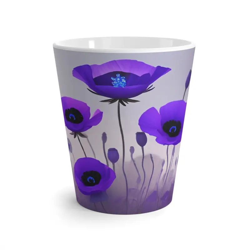 Energize your Morning with a Purple Poppy Latte Mug! - 12oz Mug