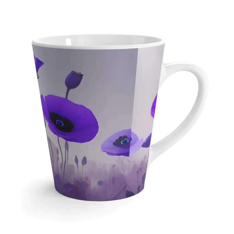 Energize your Morning with a Purple Poppy Latte Mug! - 12oz Mug