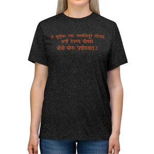 Energy-boosting Gayatri Mantra Triblend Tee - Dipaliz - Black Heather / s - T-shirts