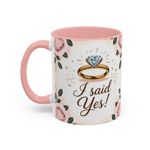 Engagement Announcement Coffee Mug - Celebrate Love - Dipaliz - Mugs