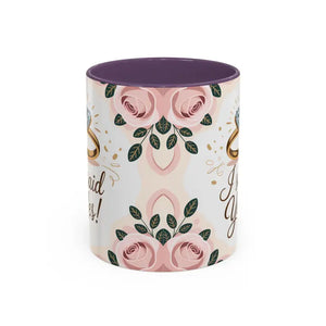 Engagement Announcement Coffee Mug - Celebrate Love - Dipaliz - 11oz / Purple - Mugs