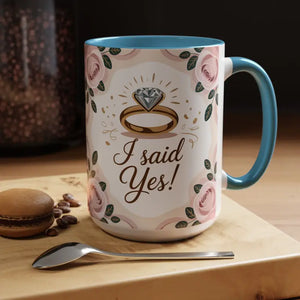 Engagement Announcement Coffee Mug - Celebrate Love - Dipaliz - Mugs