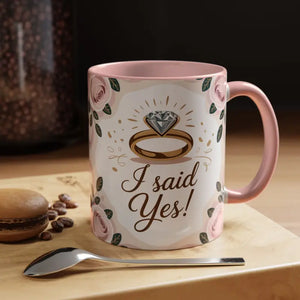 Engagement Announcement Coffee Mug - Celebrate Love - Dipaliz - 11oz / Pink - Mugs