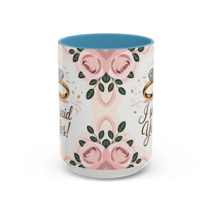 Engagement Announcement Coffee Mug - Celebrate Love - Dipaliz - 15oz / Light Blue - Mugs