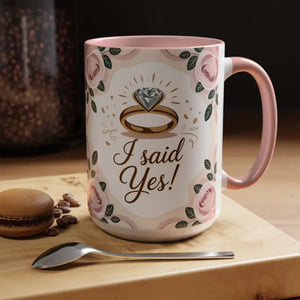 Engagement Announcement Coffee Mug - Celebrate Love - Dipaliz - Mugs