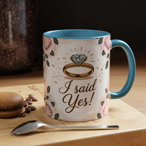 Engagement Announcement Coffee Mug - Celebrate Love - Dipaliz - Mugs