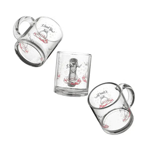 Sparkling Engagement Glass Mug - Celebrate Love - Dipaliz - 10oz - Mugs