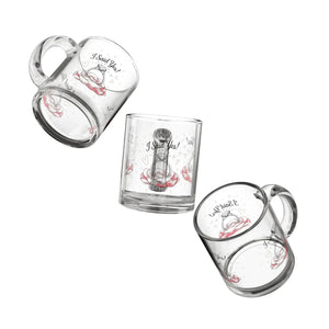 Sparkling Engagement Glass Mug - Celebrate Love - Dipaliz - Mugs