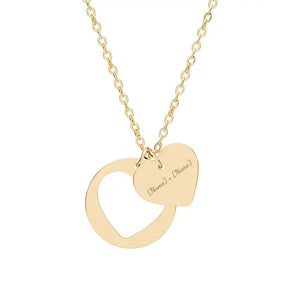 Accessories - Heart Cutout Necklace - Stunning Statement Style - Dipaliz one Size / 18k Gold Pvd Coating