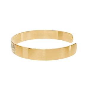 Engraved Cuff Bracelet Gold Motivational Bangle Trust Yourself Dipaliz - one Size / 18k Pvd Coating - Bracelets