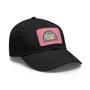 Bio-washed Enjoy Sunshine Dad Hat - Leather Patch - Dipaliz - Hats