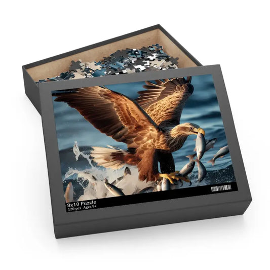 Epic Eagle Puzzle: Fun Meet Home Decor Magic - 10’’ × 8’’ (120 Pcs) Puzzle