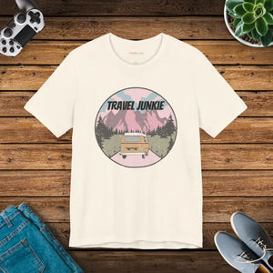 Travel Junkie T-shirt - Adventure Outdoors Gear - Dipaliz - T-shirts