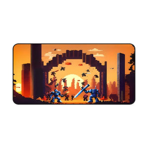 Computer Accessories - Epic Pixelated Battle Scene Desk Mat - Gaming Workspace - Dipaliz