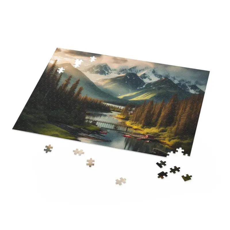 Epic River & Mountains Puzzle: 1000 Pieces of Scenic Bliss - Puzzle