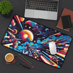 Computer Accessories - Epic Space Battle Desk Mat Ultimate Workspace Galaxy Design - Dipaliz