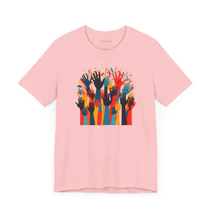 Jersey Short Sleeve Diversity Tee - Cozy Colored Hand Design - Dipaliz - T-shirts