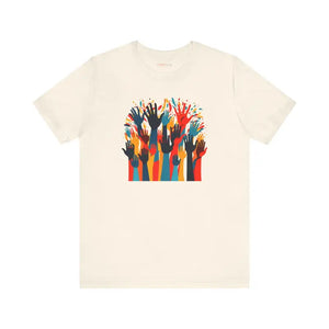 Jersey Short Sleeve Diversity Tee - Cozy Colored Hand Design - Dipaliz - T-shirts