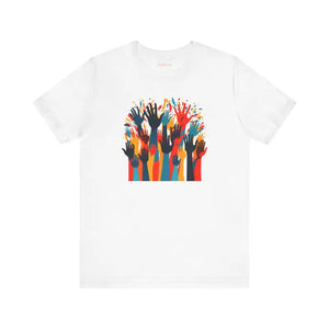Jersey Short Sleeve Diversity Tee - Cozy Colored Hand Design - Dipaliz - T-shirts