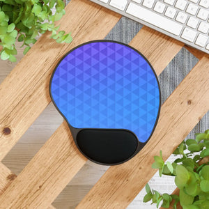 Ergonomic Mouse Pad – Stylish Blue Geometric - Dipaliz - Pads
