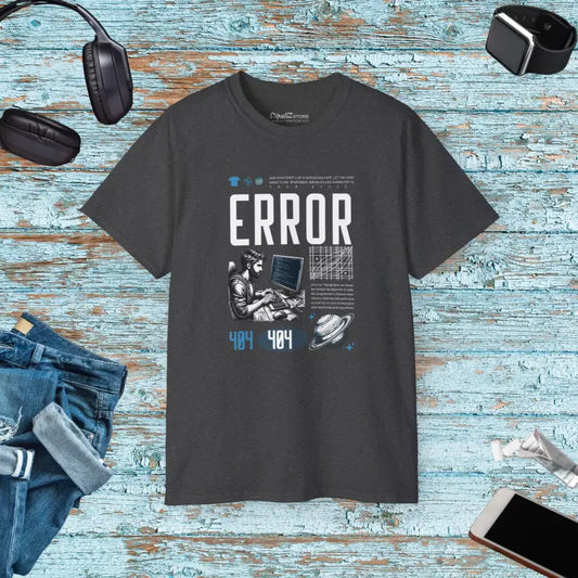 Error 404 Coding Master Tee - Unisex Ultra Cotton Classic - Dark Heather / s T-shirt