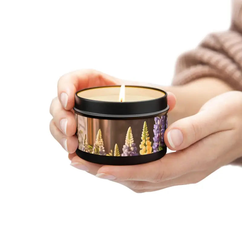 Exotic Tin Candles: Fresh Coffee & Mango Coconut Aromas - 4oz / Black / Evergreen Home Decor