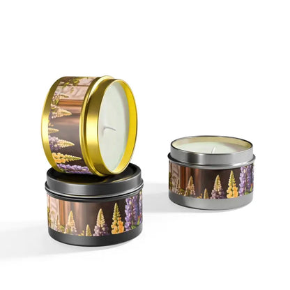 Exotic Tin Candles: Fresh Coffee & Mango Coconut Aromas - Home Decor