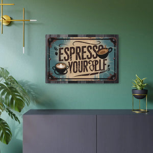 Vintage Coffee Metal Art Sign – Matte Finish - Dipaliz - Novelty Signs