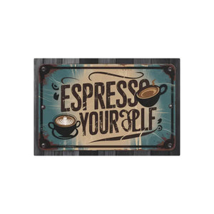 Vintage Coffee Metal Art Sign Matte Finish Decor by Dipaliz - Novelty Signs