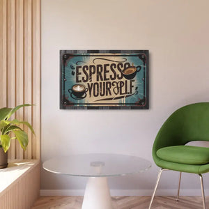 Vintage Coffee Metal Art Sign Matte Finish Decor by Dipaliz - Novelty Signs