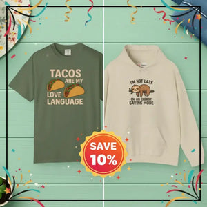 Taco Tee and Sloth Hoodie Bundle Soft Cotton Comfort Duo Dipaliz - Bundles