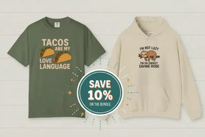 Taco Tee and Sloth Hoodie Bundle Soft Cotton Comfort Duo Dipaliz - Bundles