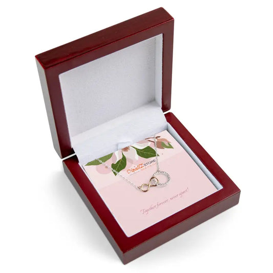 Eternal Rose Gold Love: Dazzling Infinity Circle Necklace - Jewelry