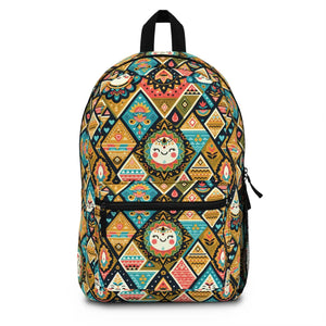 Vibrant Ethnic Pattern Backpack - Durable Polyester - Dipaliz - Backpacks