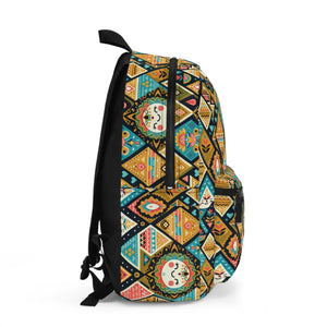 Vibrant Ethnic Pattern Backpack - Durable Polyester - Dipaliz - Backpacks