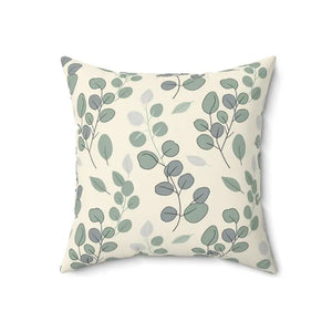 Pattern Square Pillow Eucalyptus Leaf Design Dipaliz - Throw Pillows