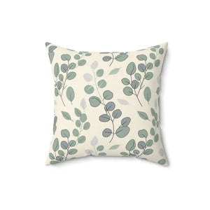 Pattern Square Pillow Eucalyptus Leaf Design Dipaliz - Throw Pillows