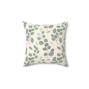 Pattern Square Pillow Eucalyptus Leaf Design Dipaliz - Throw Pillows
