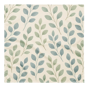 Eucalyptus Leaves Print Bandana - Upf50 Sun Protection - Dipaliz - Bandanas & Headties