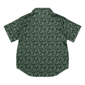 Eucalyptus Leaves Short Sleeve Pajama Top Silky Loungewear Dipaliz - Clothing Tops