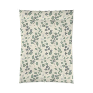 Leaves Botanical Comforter - Eucalyptus Retreat Bedding - Dipaliz - 68’’ × 92’’ - Quilts & Comforters