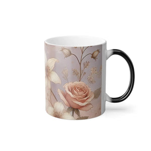 Vibrant Morphing Rose Mug - Heat Sensitive Ceramic - Dipaliz - Mugs