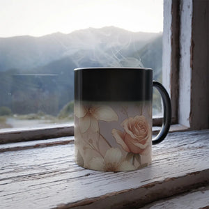 Vibrant Morphing Rose Mug - Heat Sensitive Ceramic - Dipaliz - Mugs