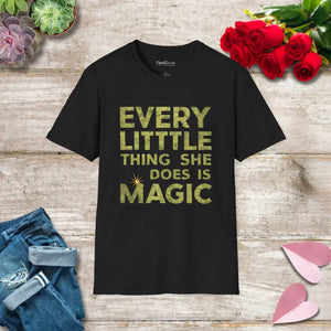 Every Little Thing she does is Magic Cotton Tee - Dipaliz - Black / s - T-shirts