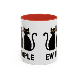 Introvert Ew People Accent Coffee Mug Cat Lover Gift - Dipaliz - Mugs