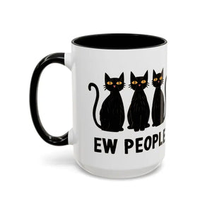 Introvert Ew People Accent Coffee Mug Cat Lover Gift - Dipaliz - Mugs